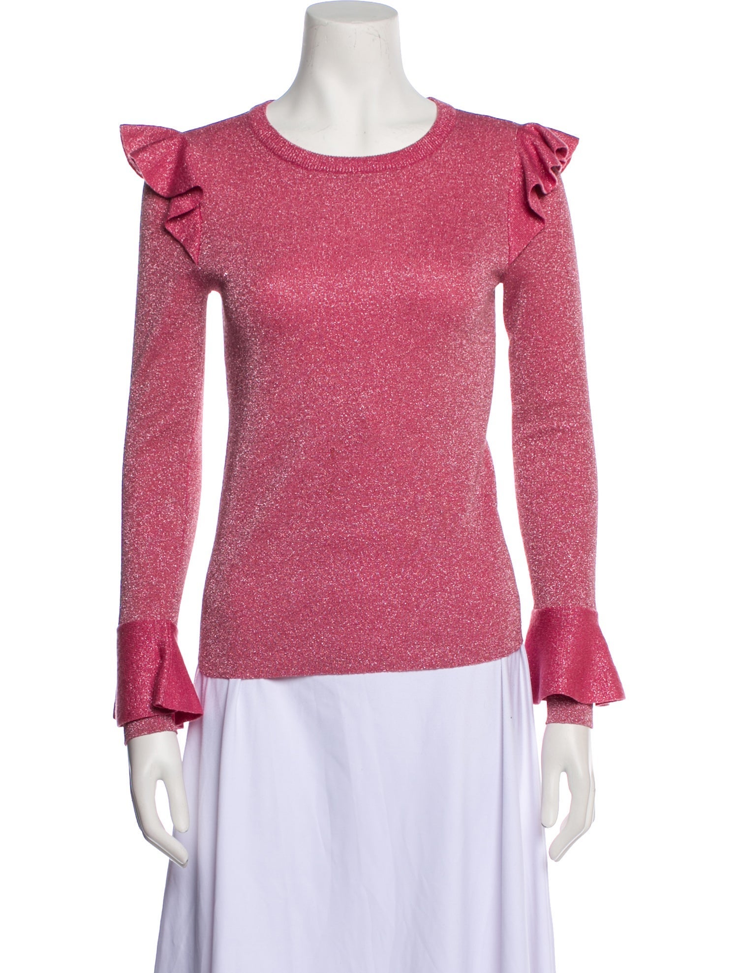 Alice + Olivia Crew Neck Long Sleeve Top