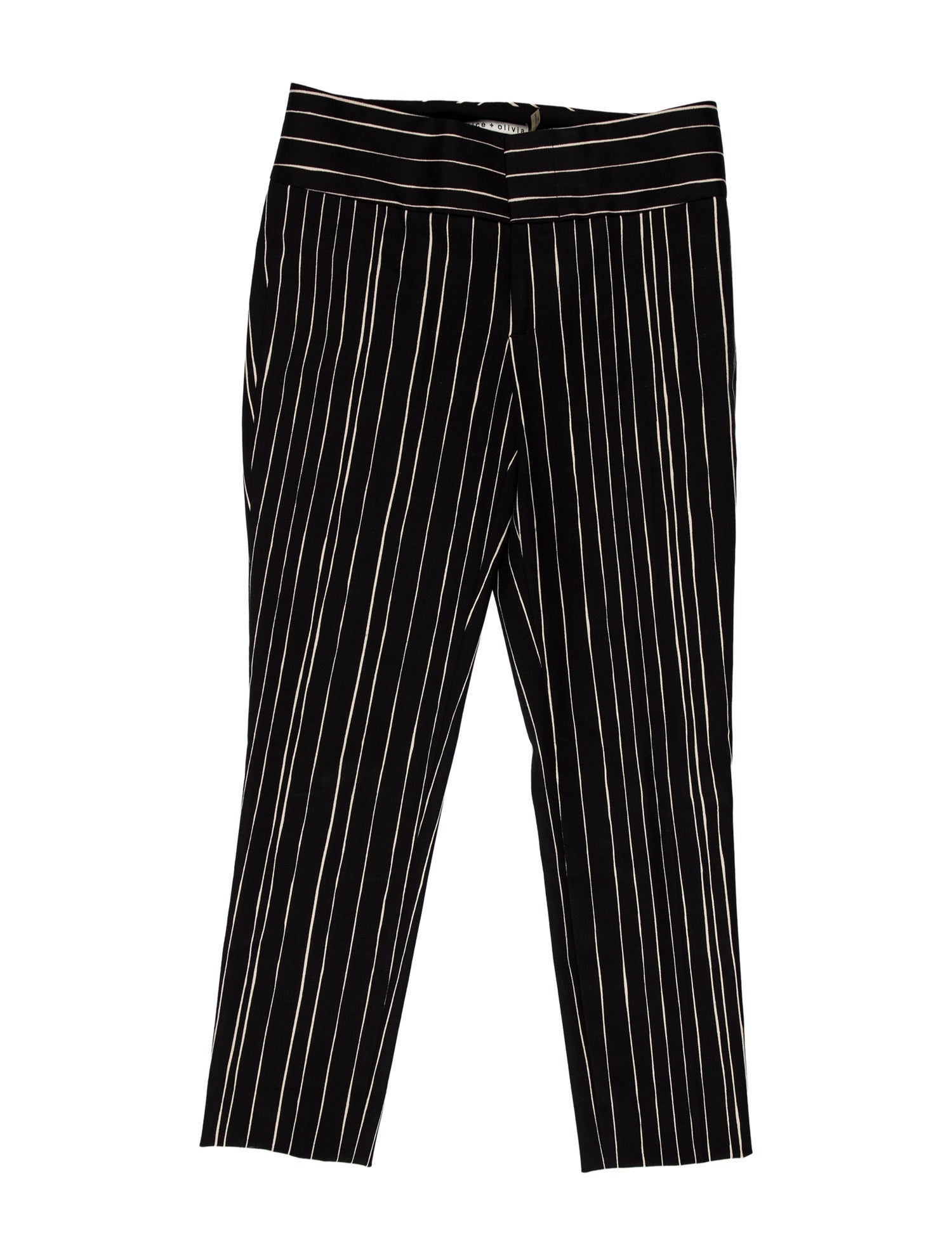 Alice + Olivia Striped Skinny Leg Pants