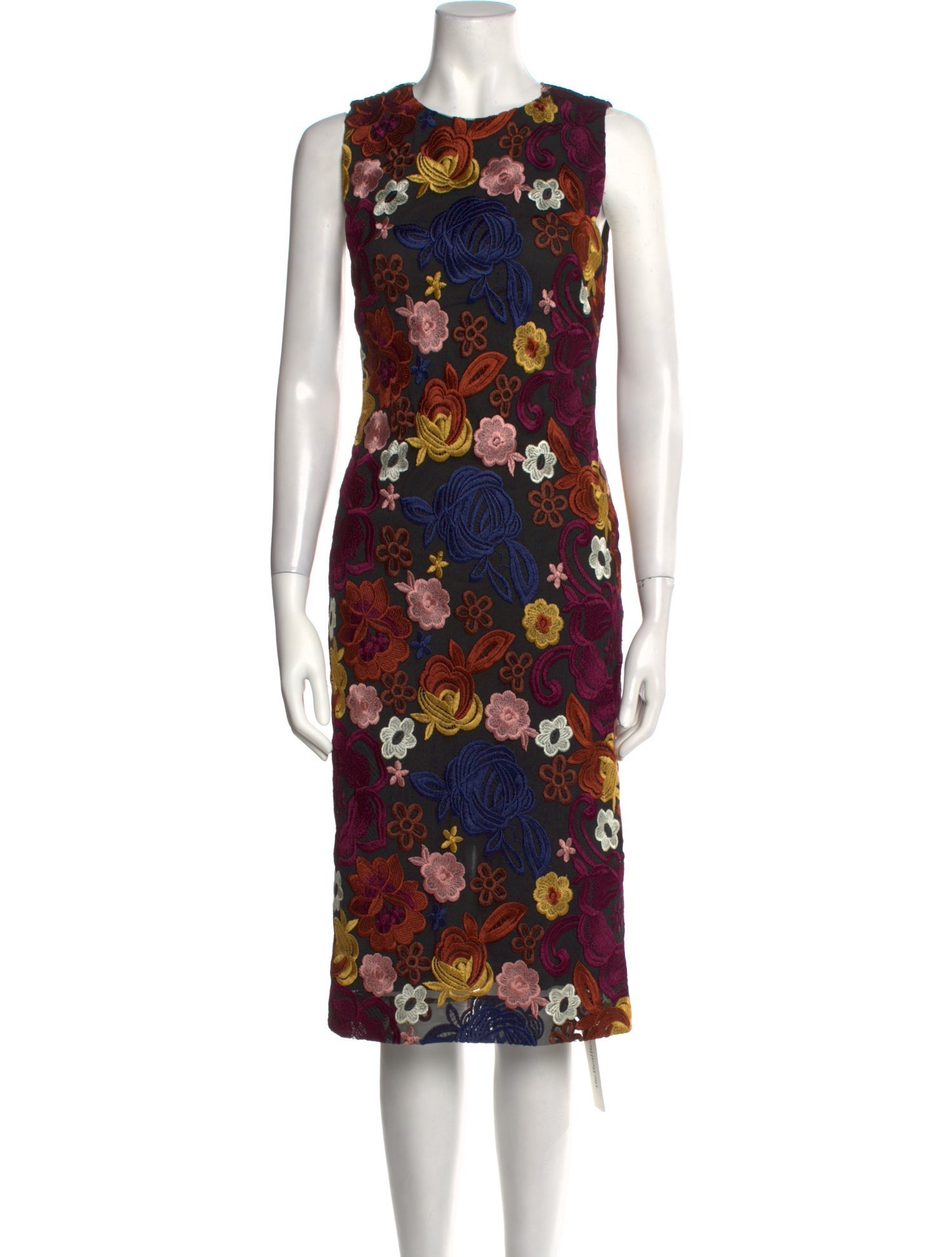 Alice + Olivia Floral Print Midi Length Dress