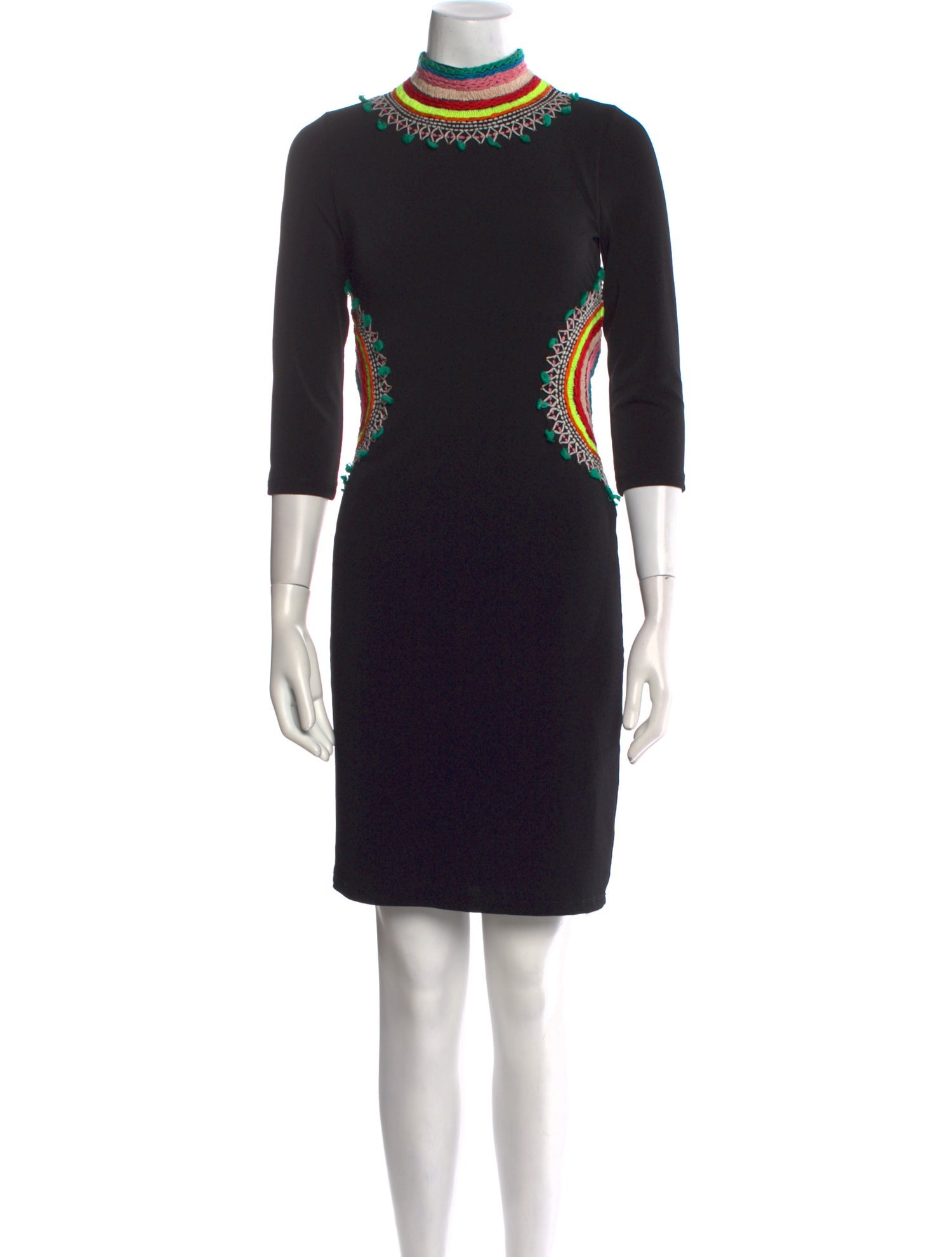 Alice + Olivia Mock Neck Mini Dress