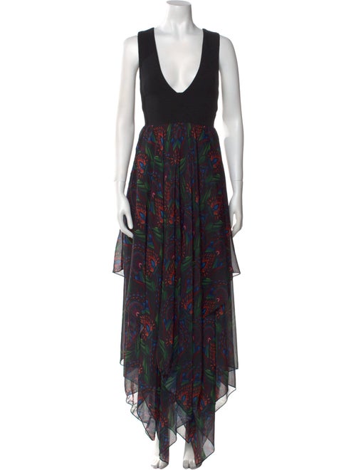 Alice + Olivia Floral Print Long Dress