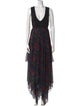 Alice + Olivia Floral Print Long Dress