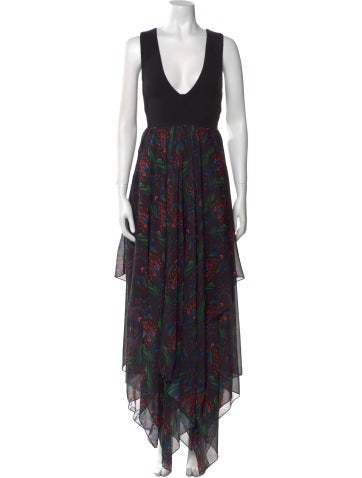 Alice + Olivia Dresses Floral Print Long Dress XS