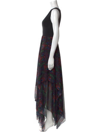 Alice + Olivia Floral Print Long Dress
