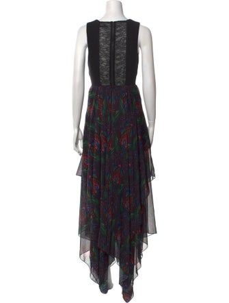 Alice + Olivia Floral Print Long Dress