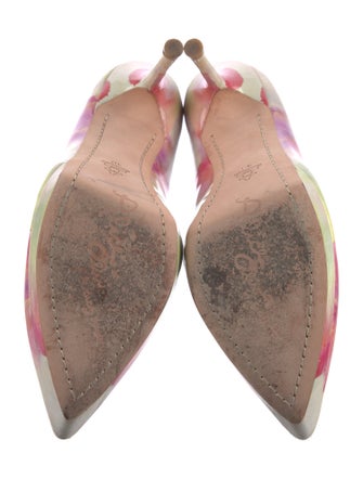 Alice + Olivia Patent Leather Floral Print Pumps