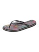 Alice + Olivia Leather Printed Flip Flops