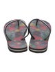 Alice + Olivia Leather Printed Flip Flops
