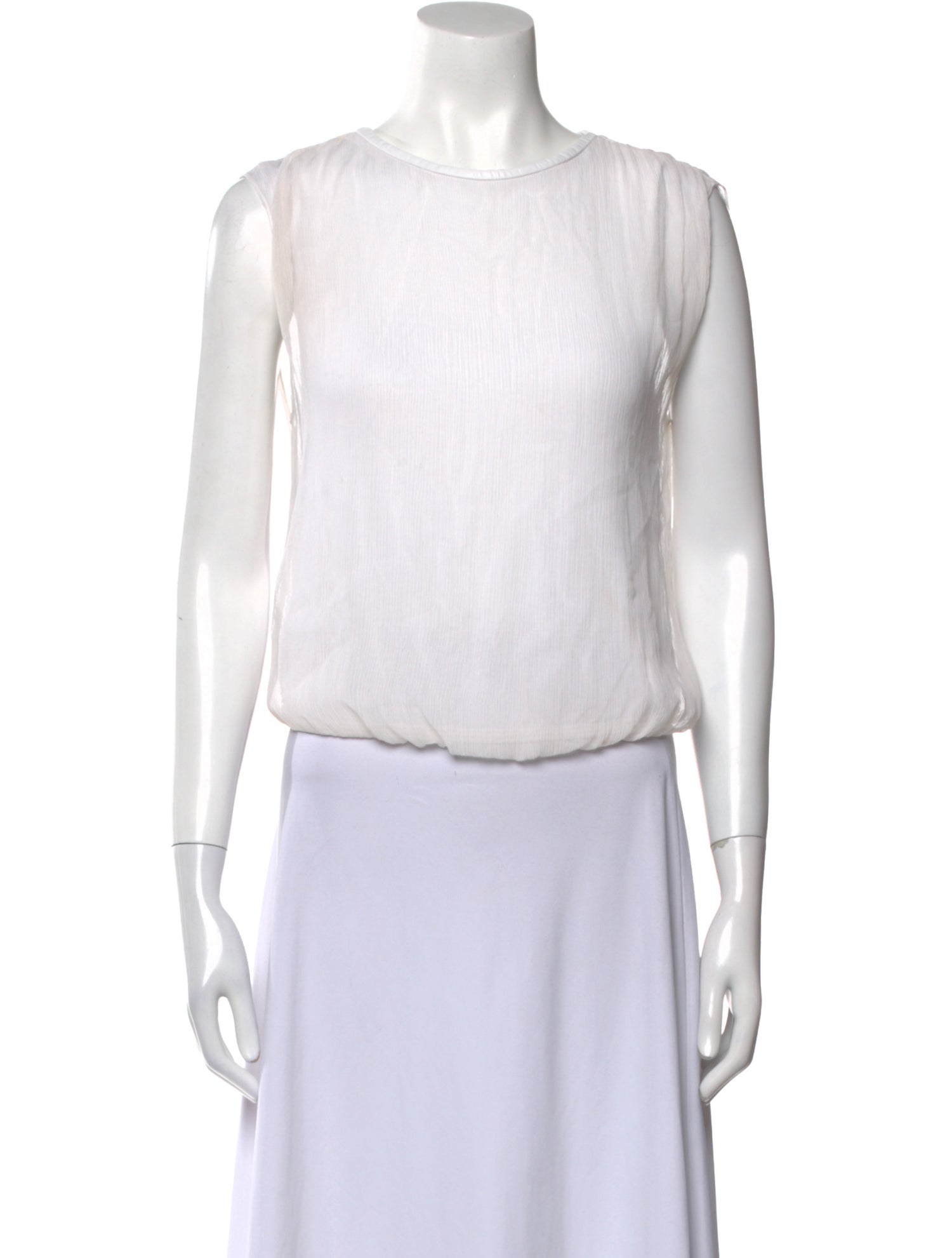 Alice + Olivia Bateau Neckline Sleeveless Crop Top