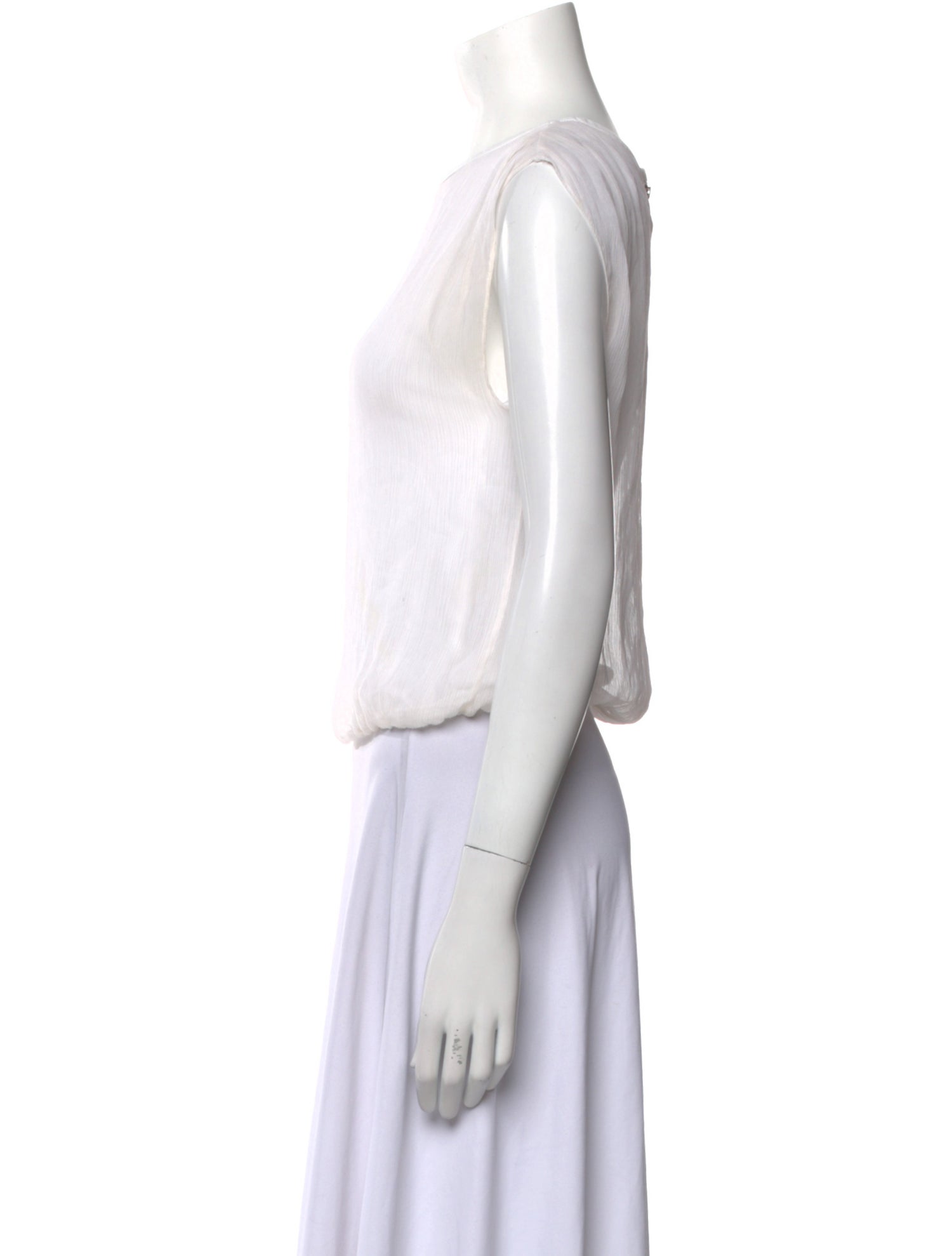 Alice + Olivia Bateau Neckline Sleeveless Crop Top