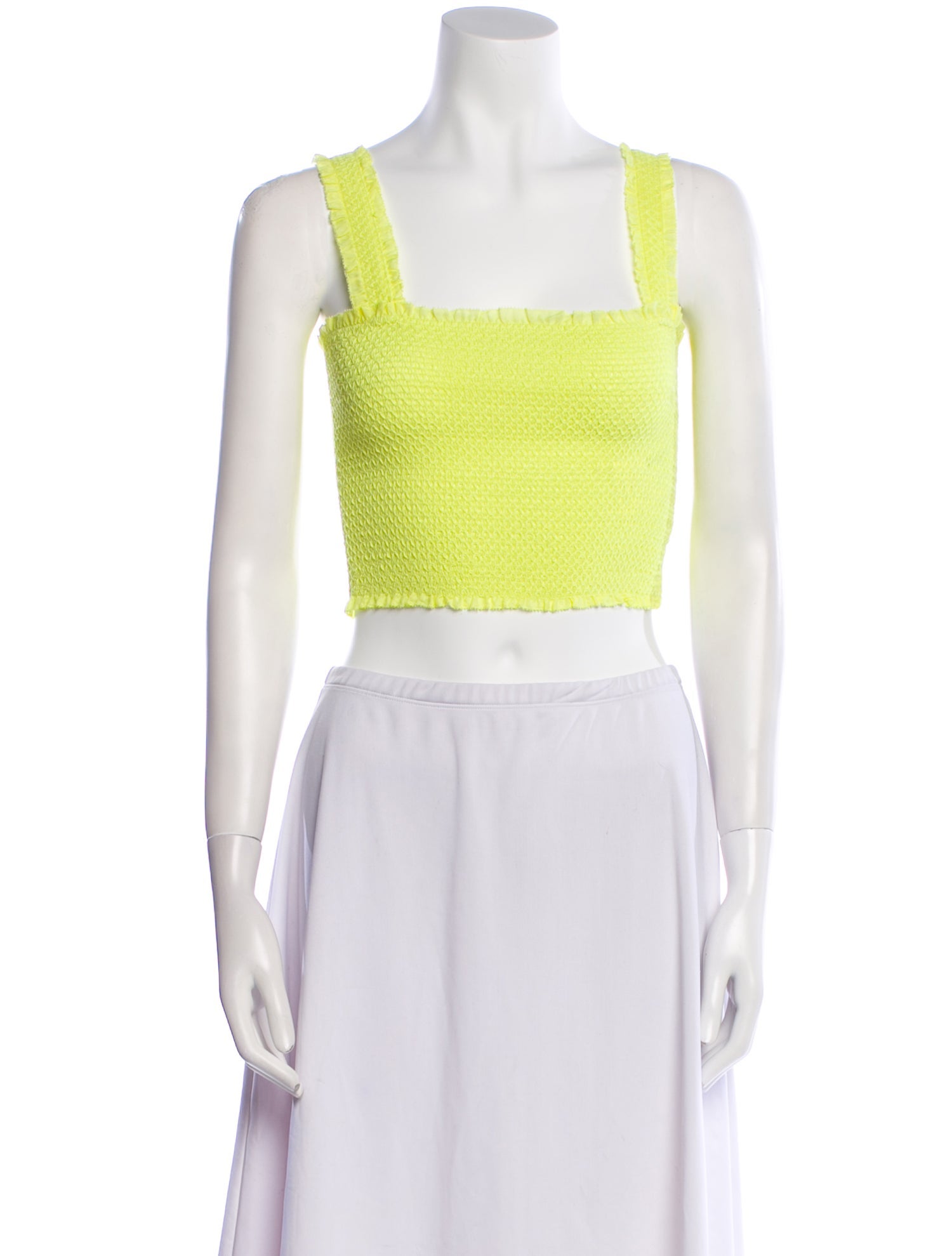 Alice + Olivia Square Neckline Sleeveless Crop Top