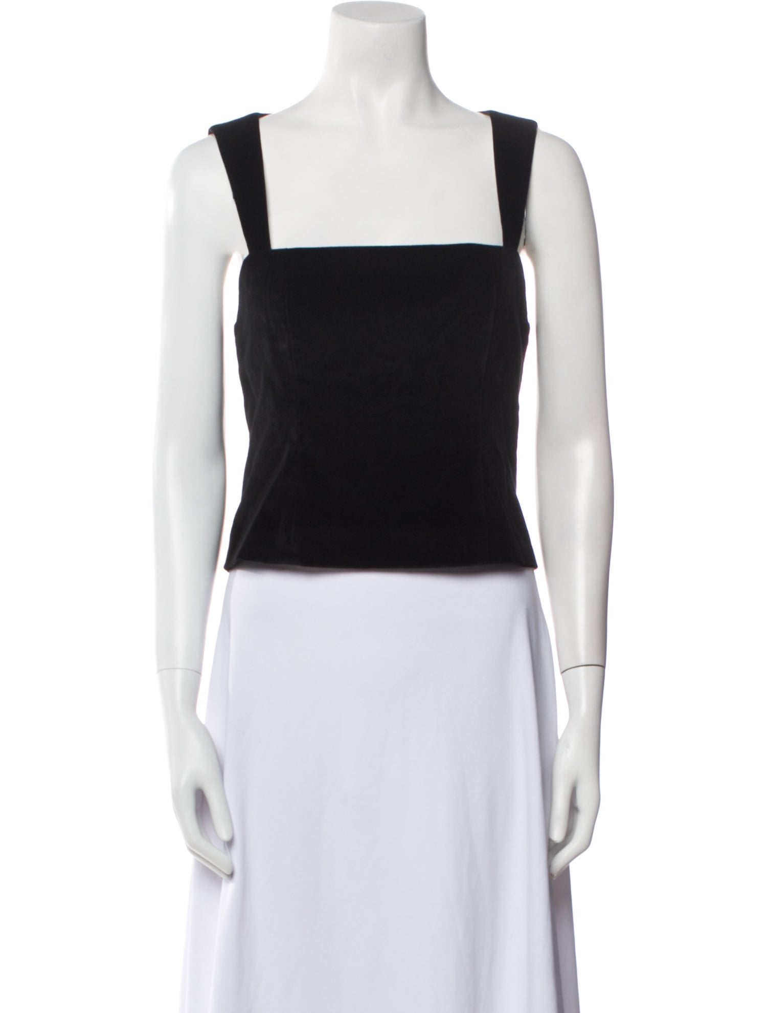 Alice + Olivia Square Neckline Sleeveless Crop Top