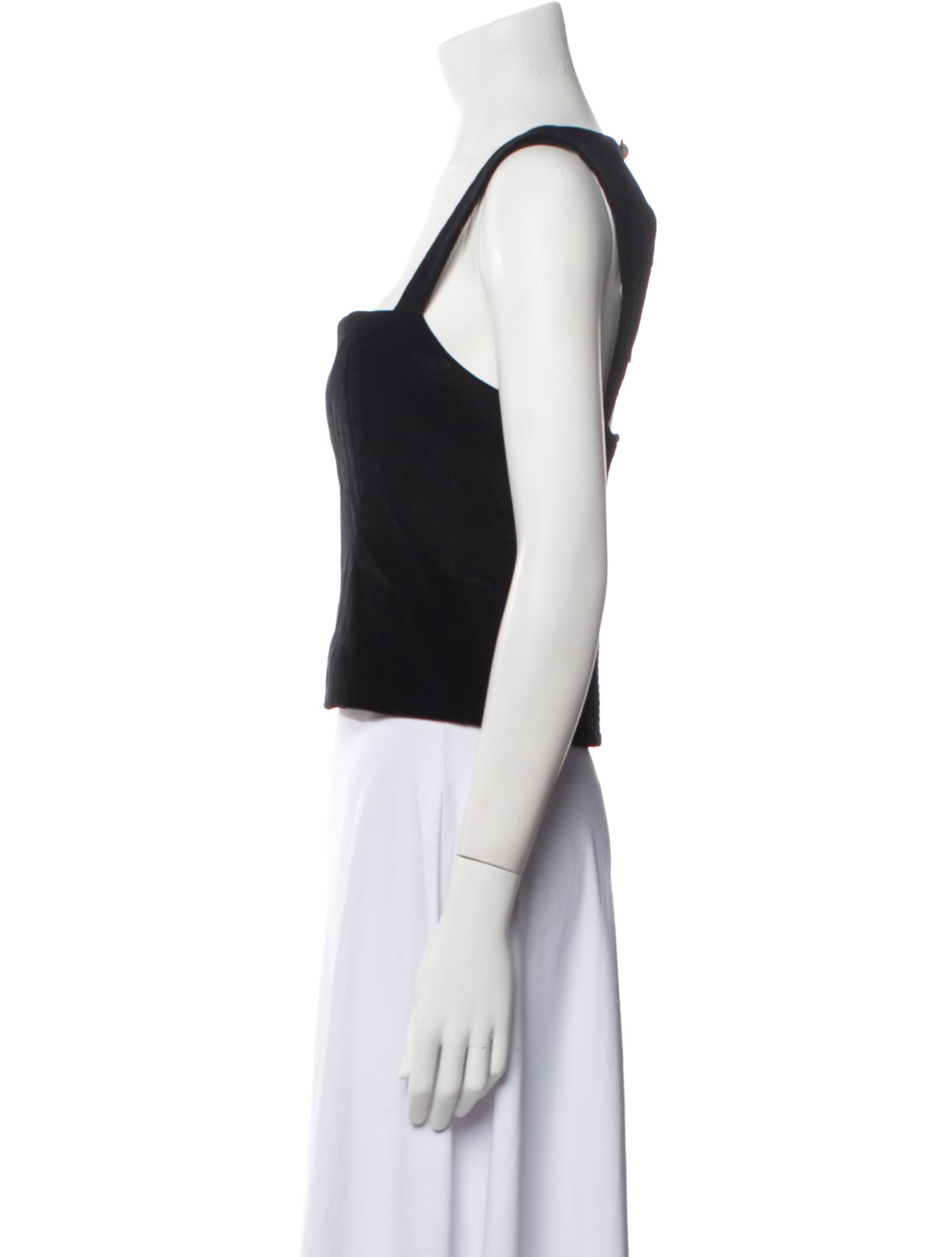 Alice + Olivia Square Neckline Sleeveless Crop Top