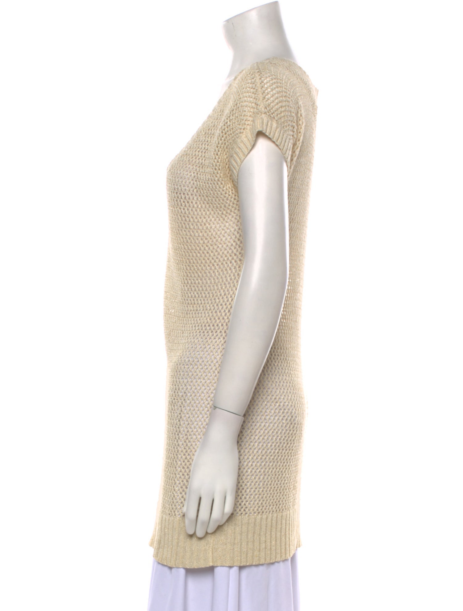 Alice + Olivia Linen V-Neck Sweater