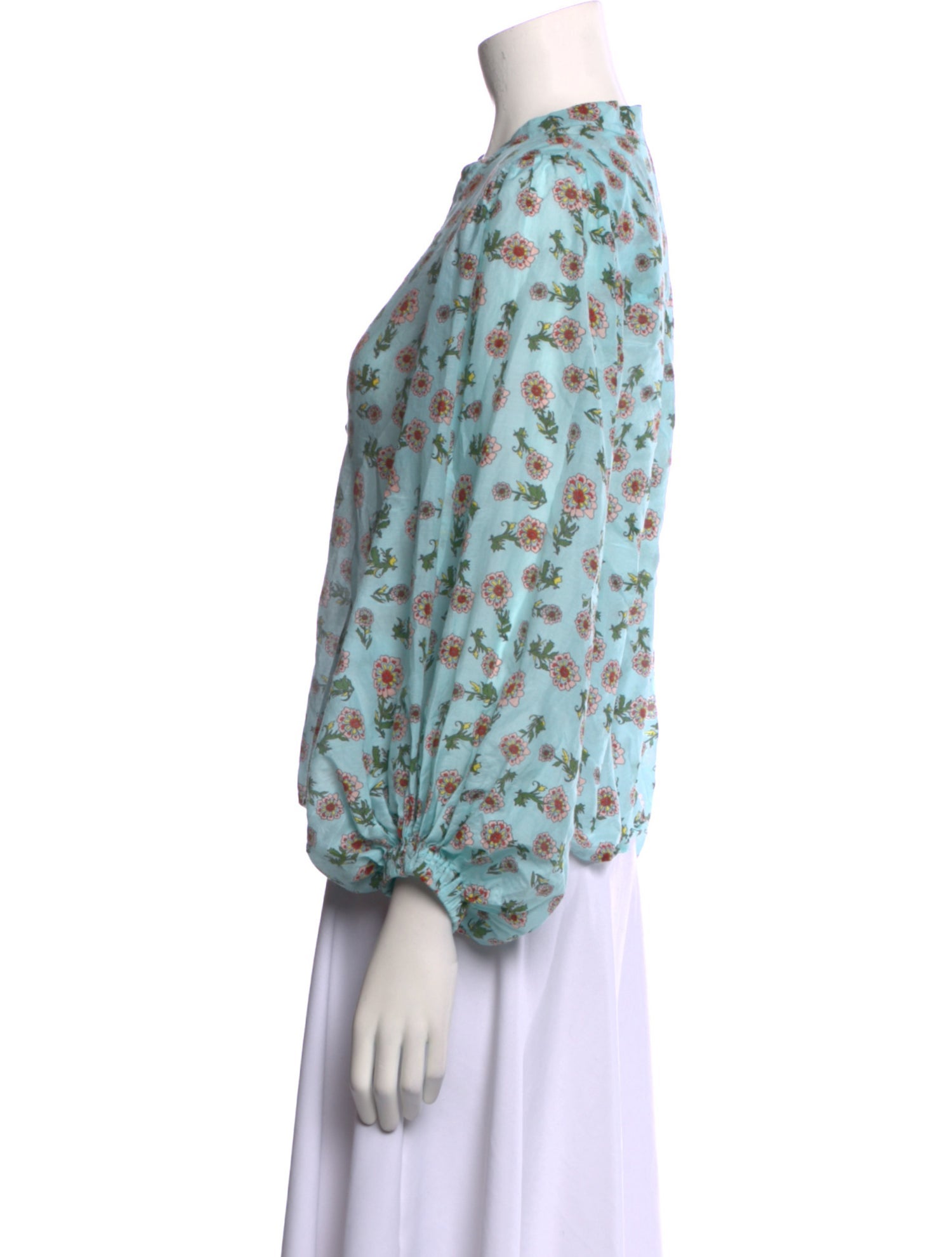 Alice + Olivia Floral Print V-Neck Blouse
