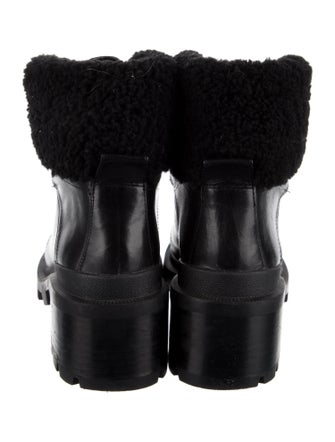 Alice + Olivia Leather Combat Boots