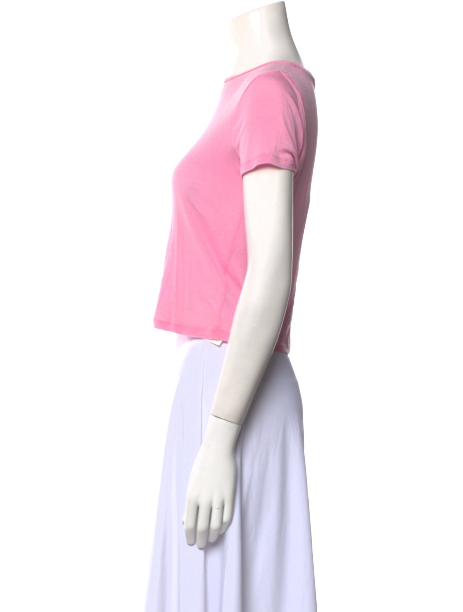 Alice + Olivia Bateau Neckline Short Sleeve Crop Top