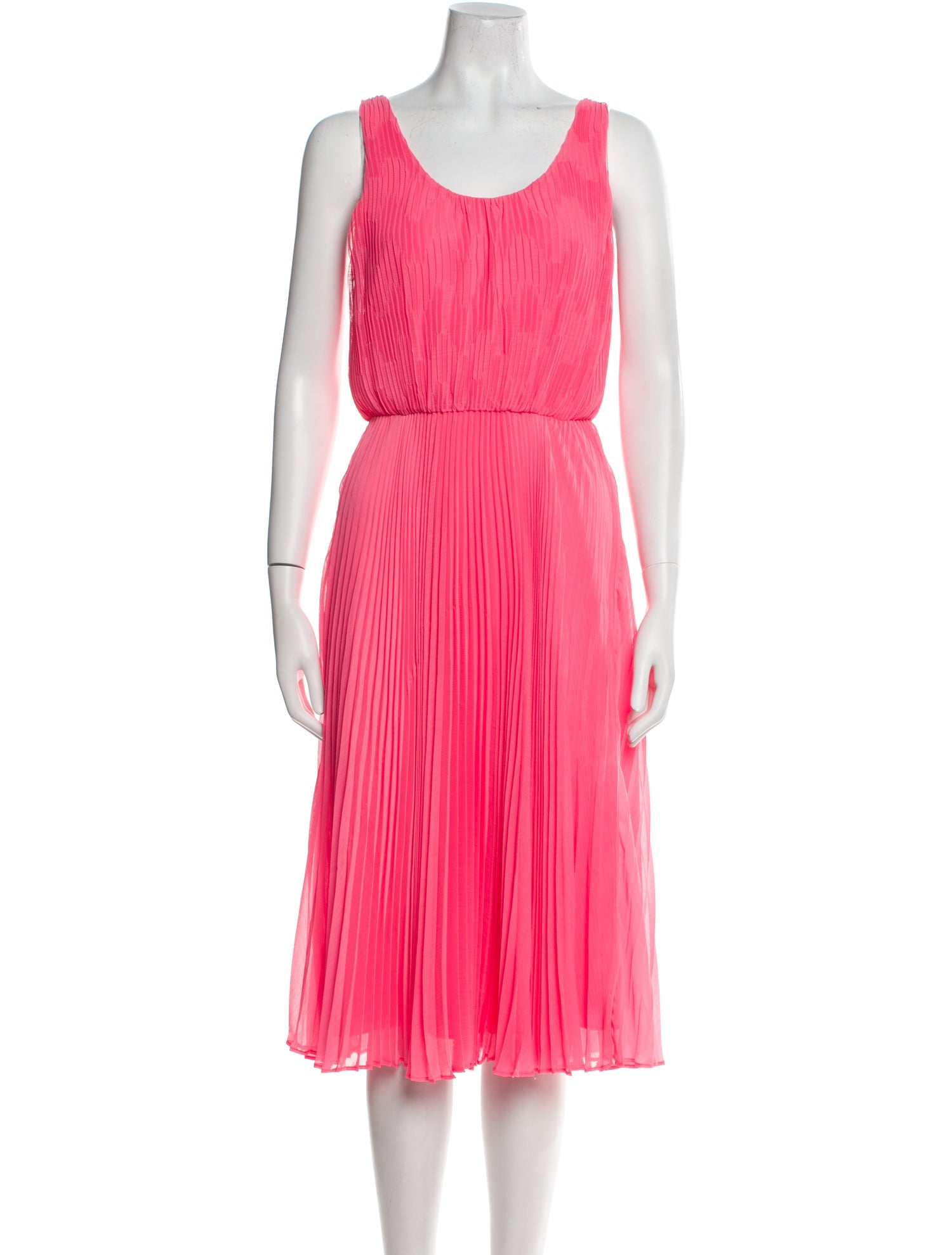 Alice + Olivia Scoop Neck Midi Length Dress