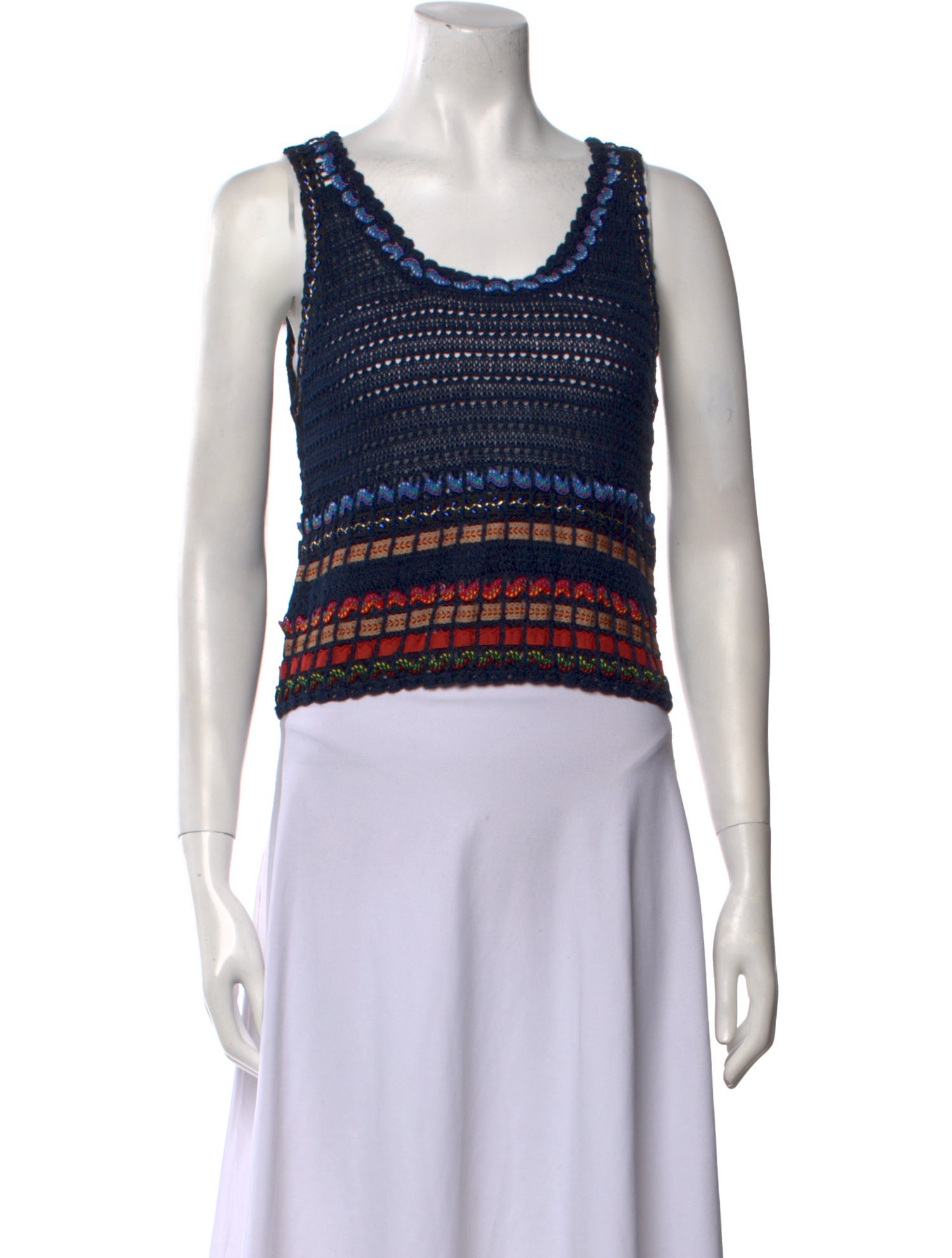 Alice + Olivia Linen Striped Crop Top w/ Tags