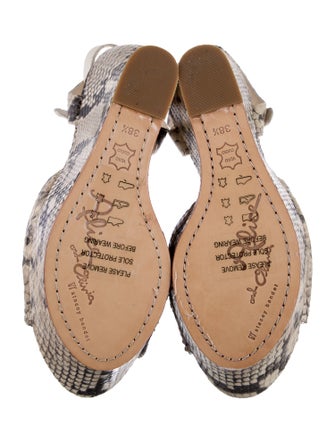 Alice + Olivia Leather Animal Print Espadrilles