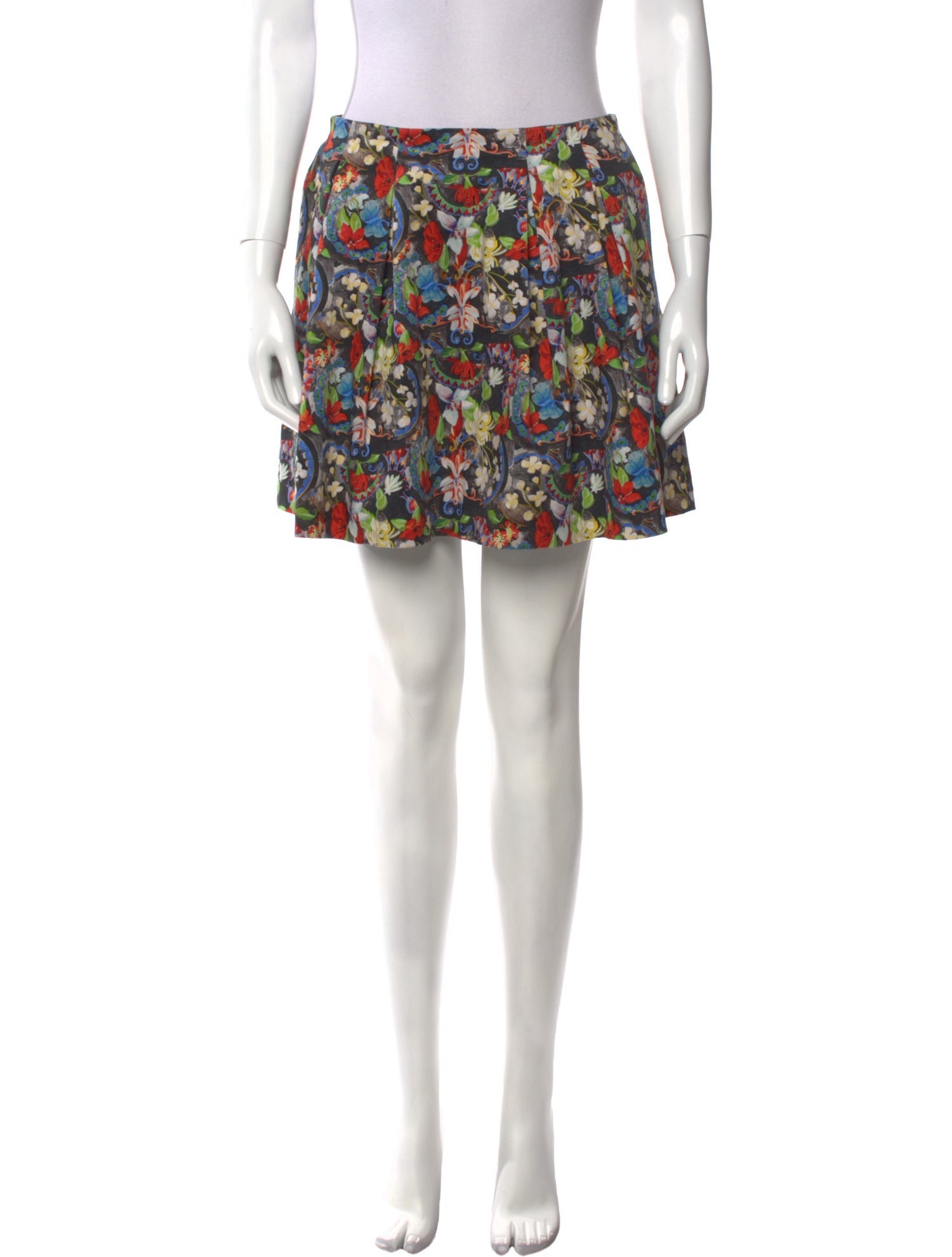 Alice + Olivia Floral Print Knee-Length Skirt