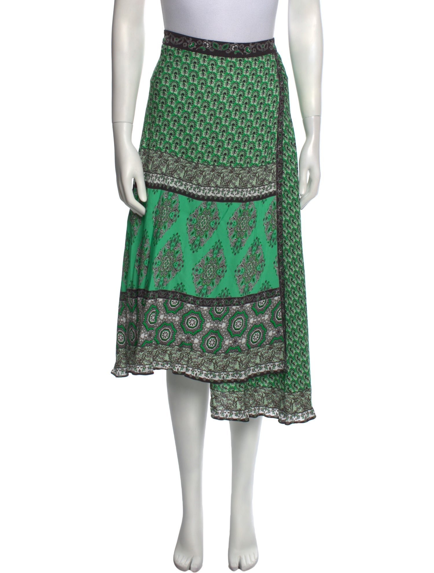 Alice + Olivia Floral Print Midi Length Skirt