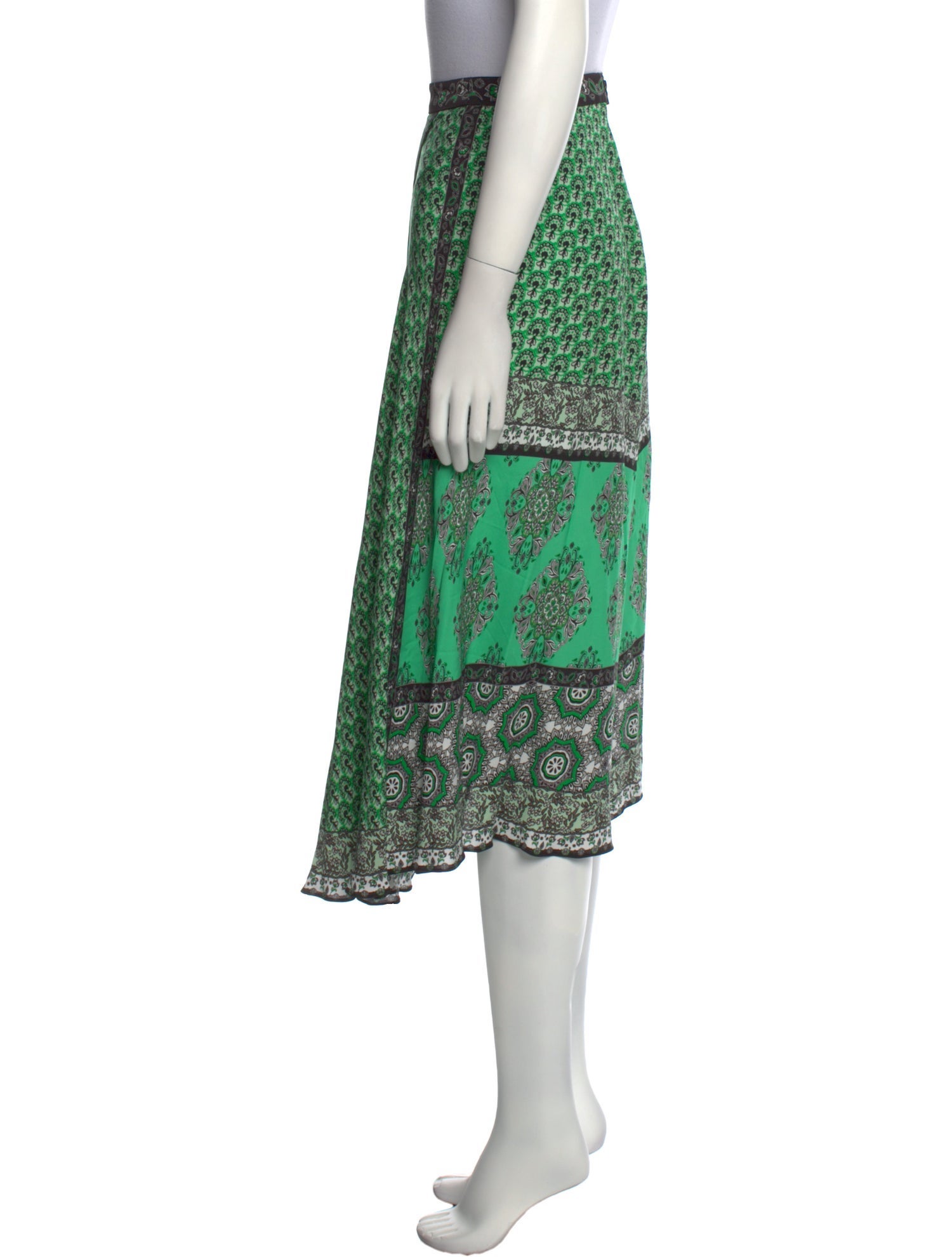 Alice + Olivia Floral Print Midi Length Skirt