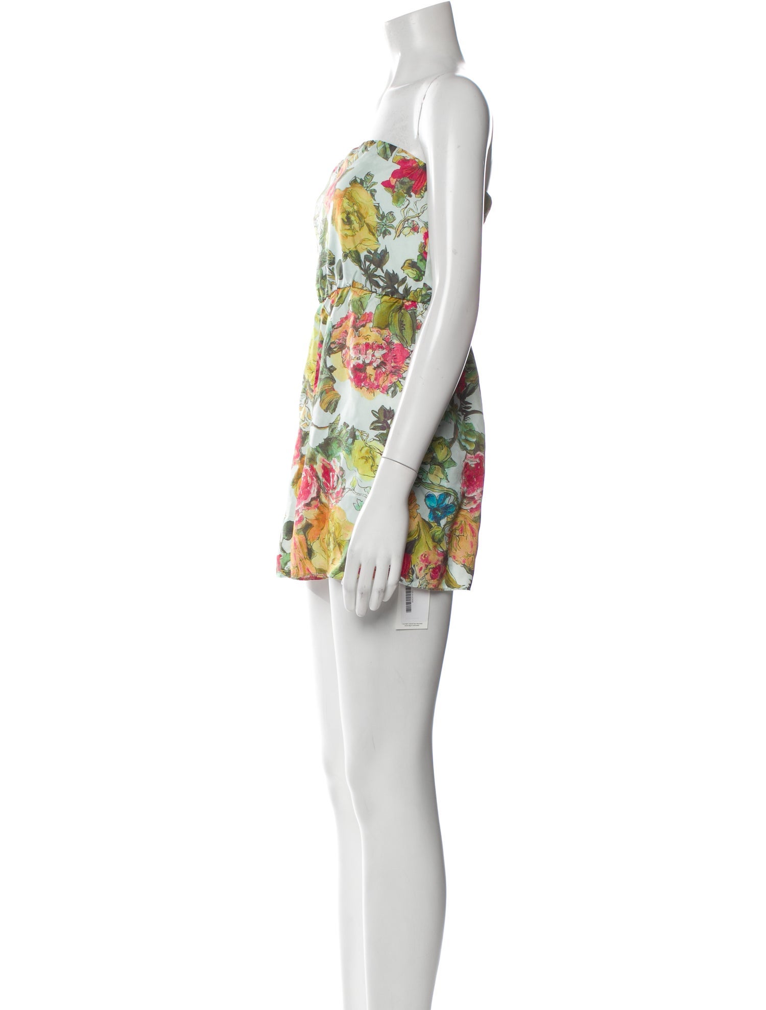 Alice + Olivia Silk Floral Print Romper