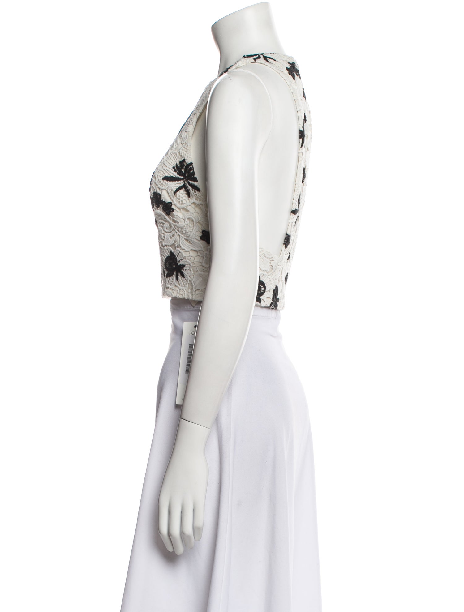 Alice + Olivia Floral Print Halterneck Crop Top