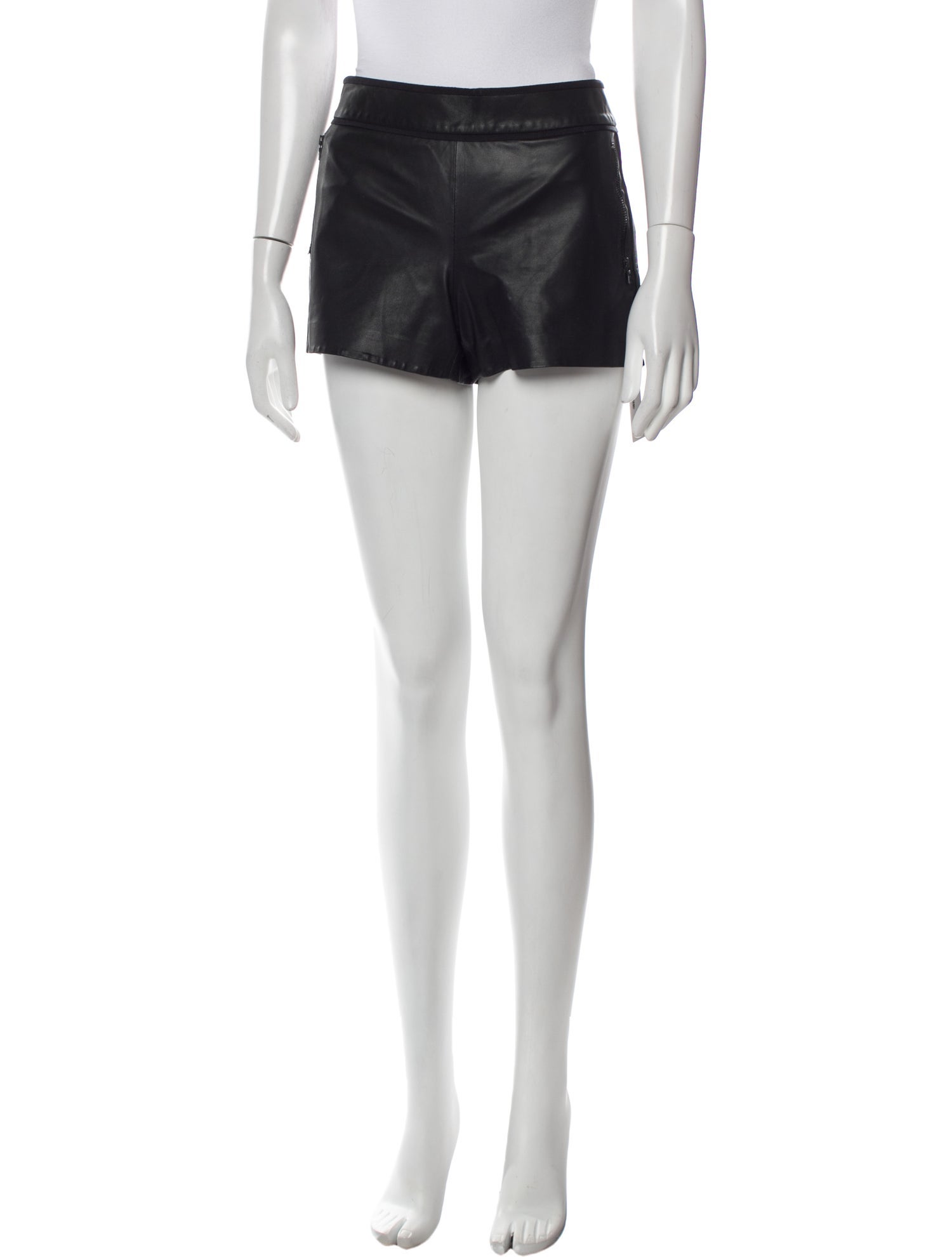 Alice + Olivia Leather Mini Shorts