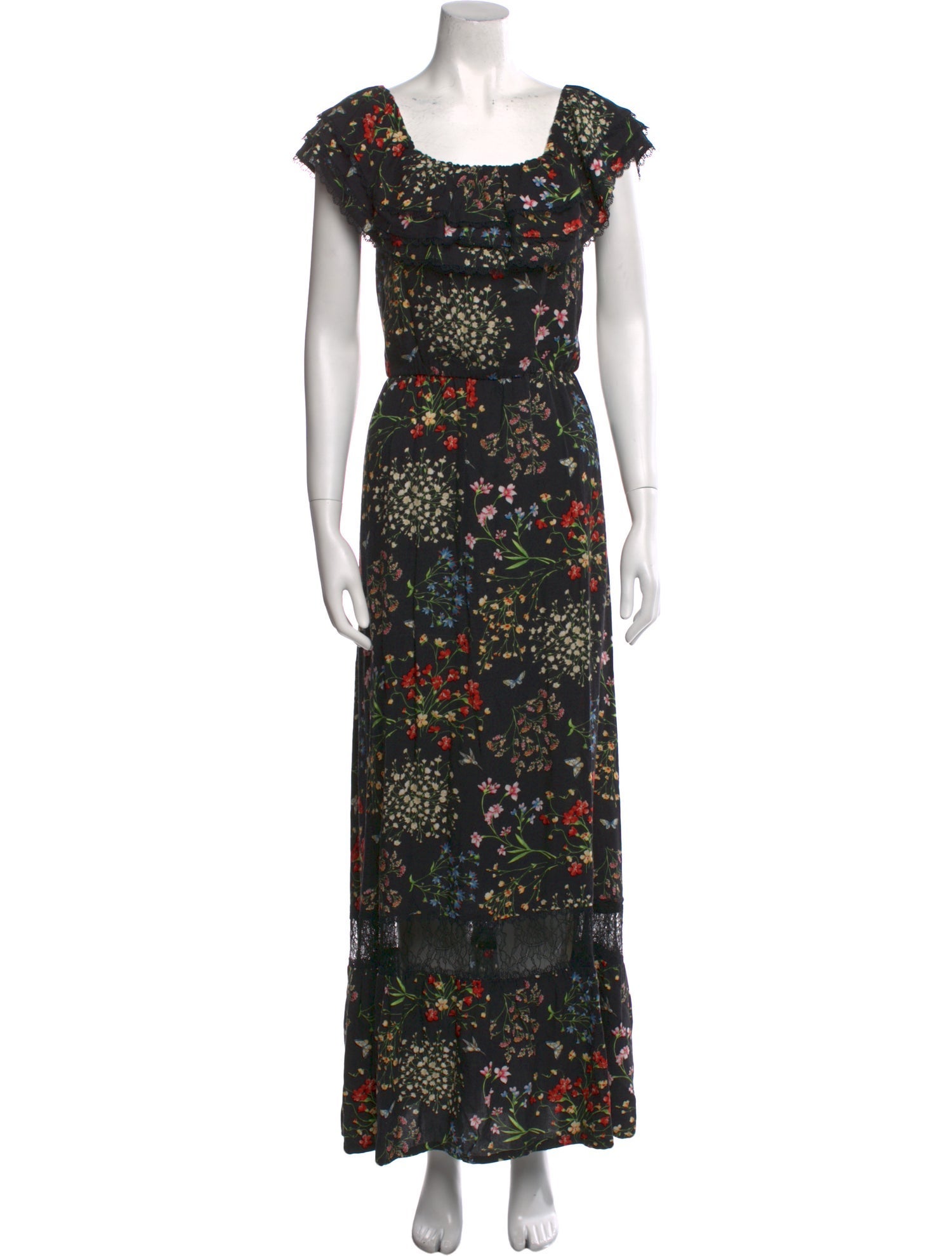 Alice + Olivia Floral Print Long Dress