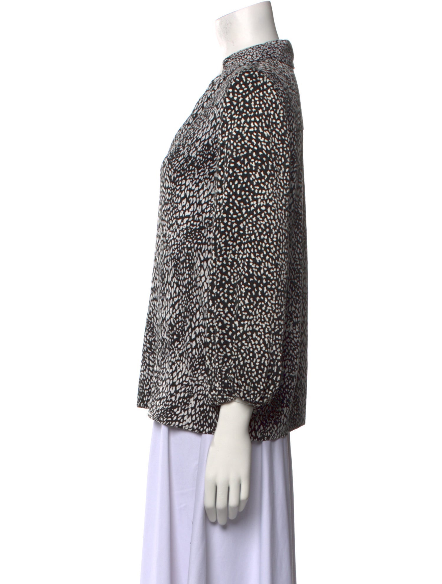 Alice + Olivia Printed V-Neck Blouse