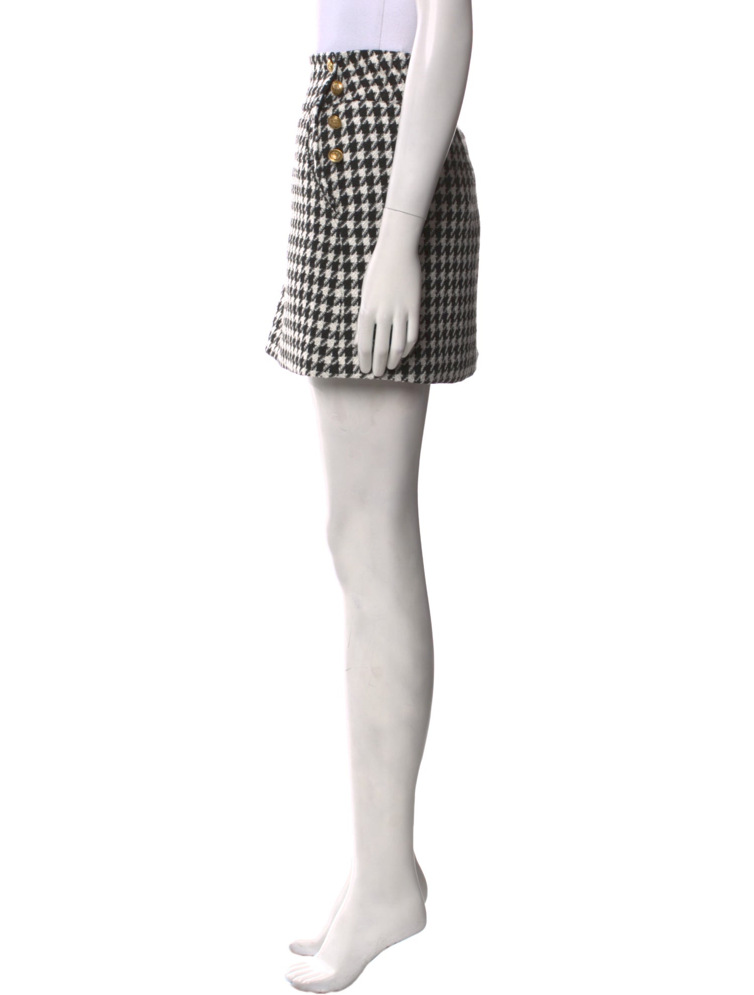 Alice + Olivia Houndstooth Print Mini Skirt w/ Tags