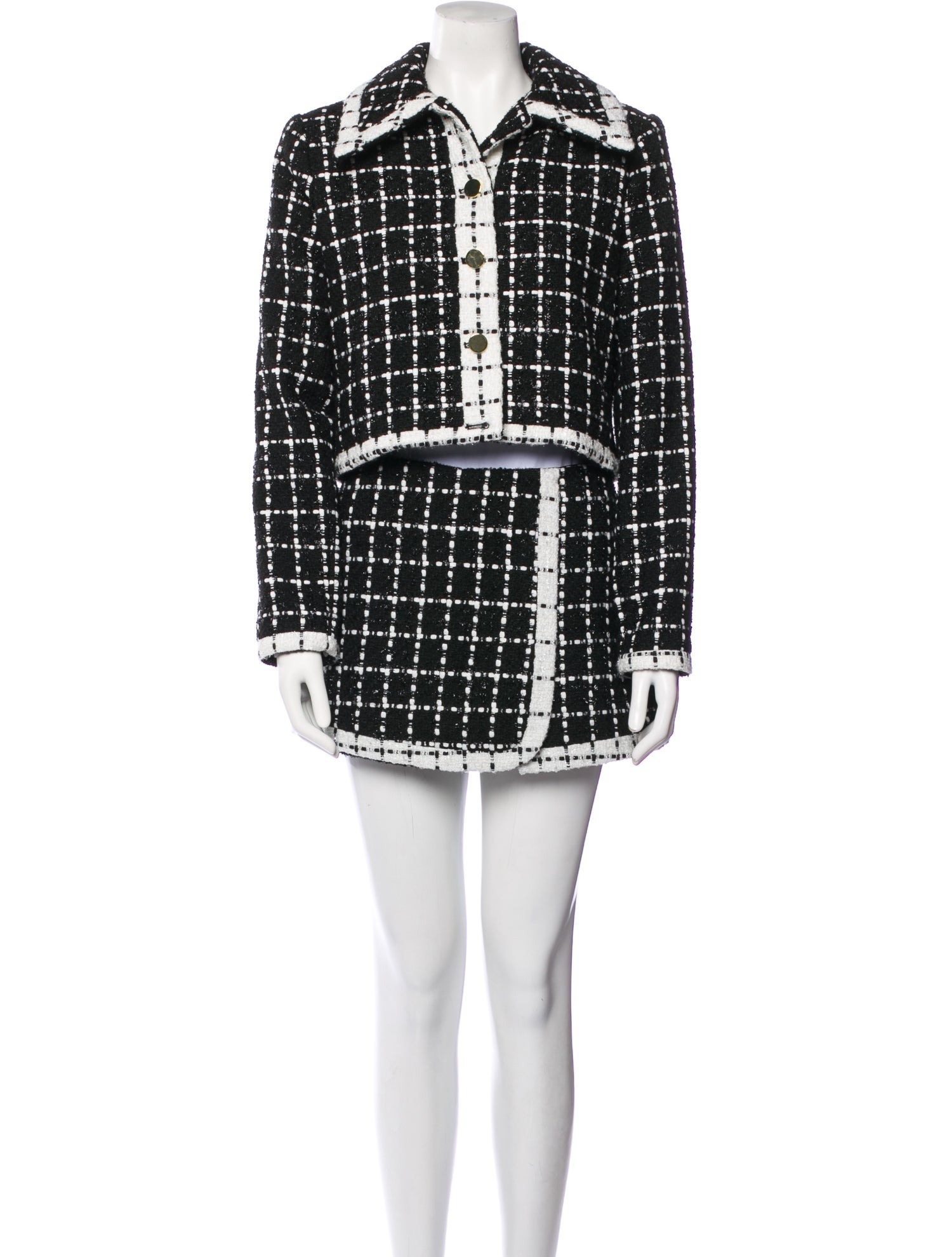 Alice + Olivia Tweed Pattern Short Set