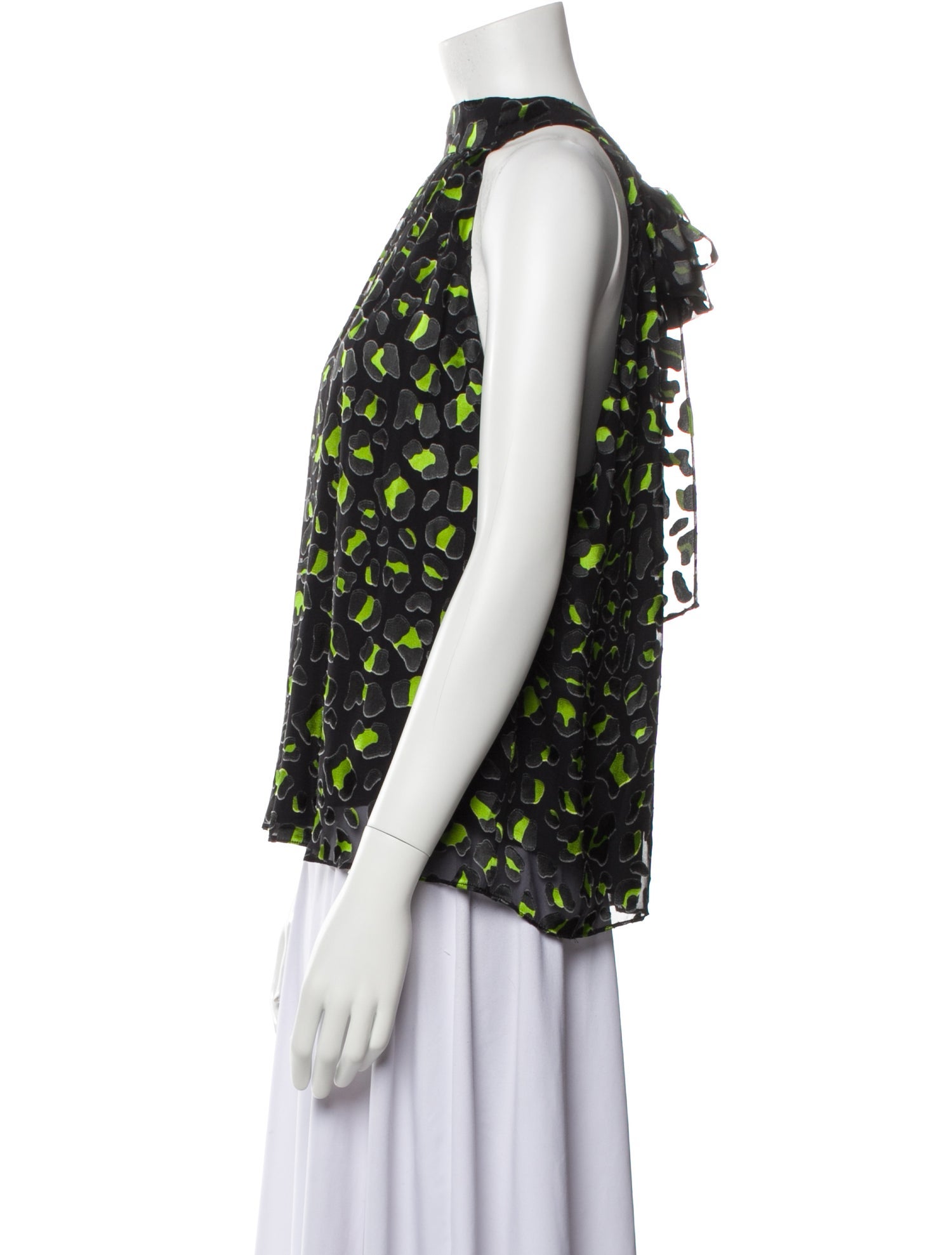 Alice + Olivia Printed Halterneck Blouse