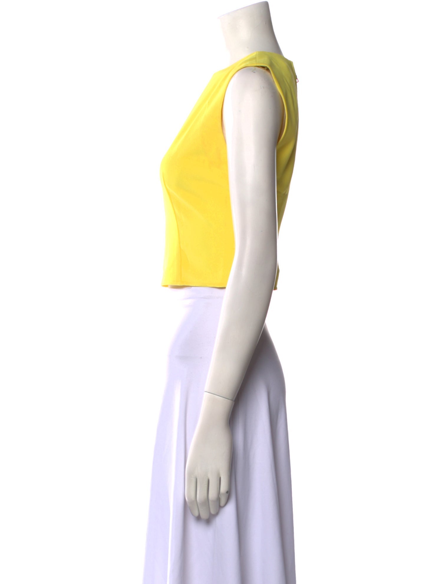 Alice + Olivia Crew Neck Sleeveless Crop Top