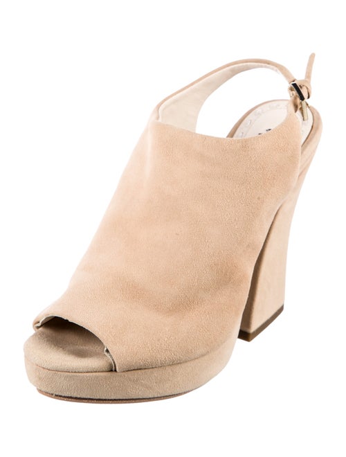 Alice + Olivia Suede Slingback Sandals