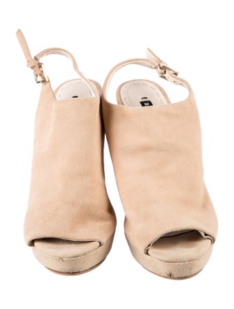 Alice + Olivia Suede Slingback Sandals