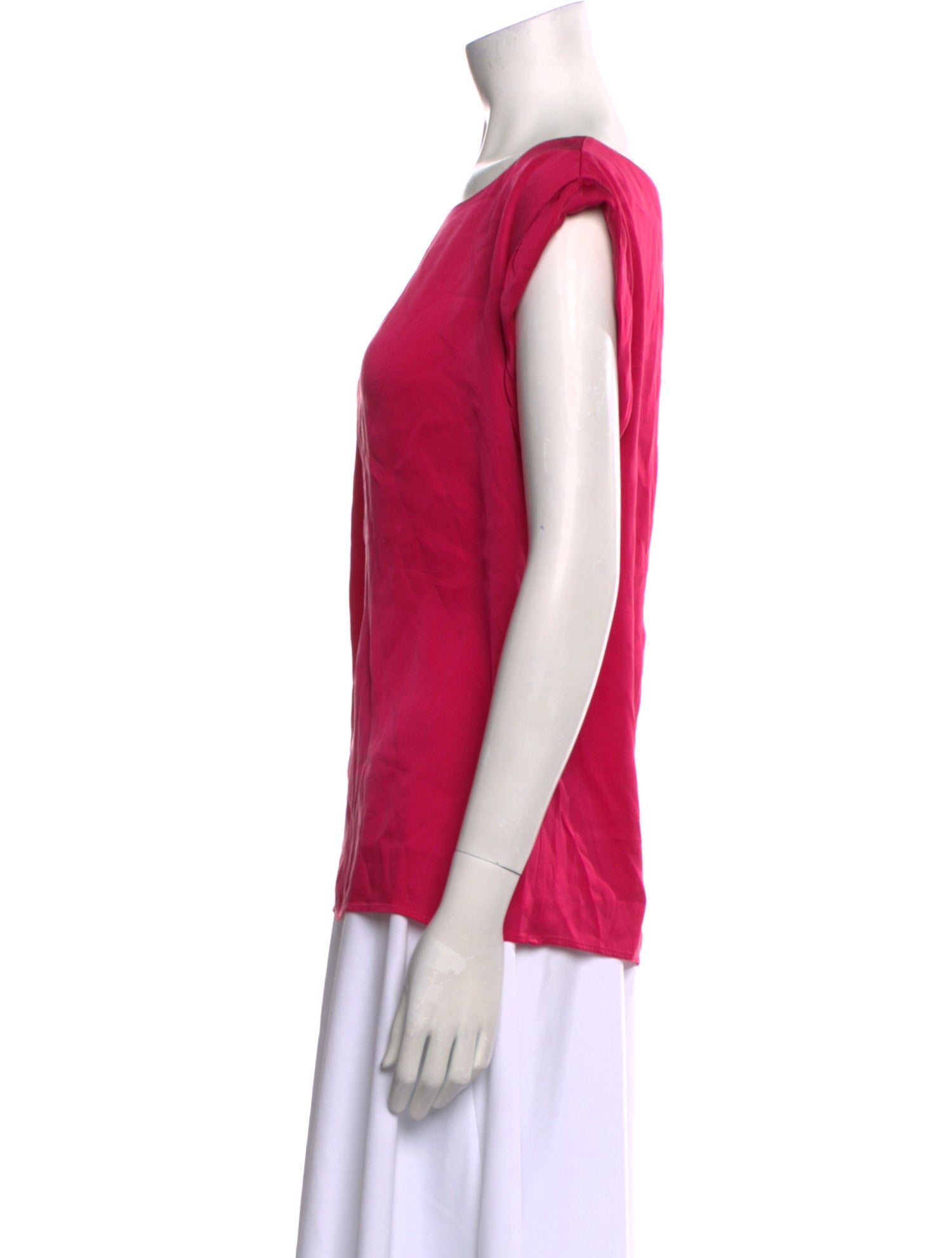 Alice + Olivia Silk Bateau Neckline Blouse