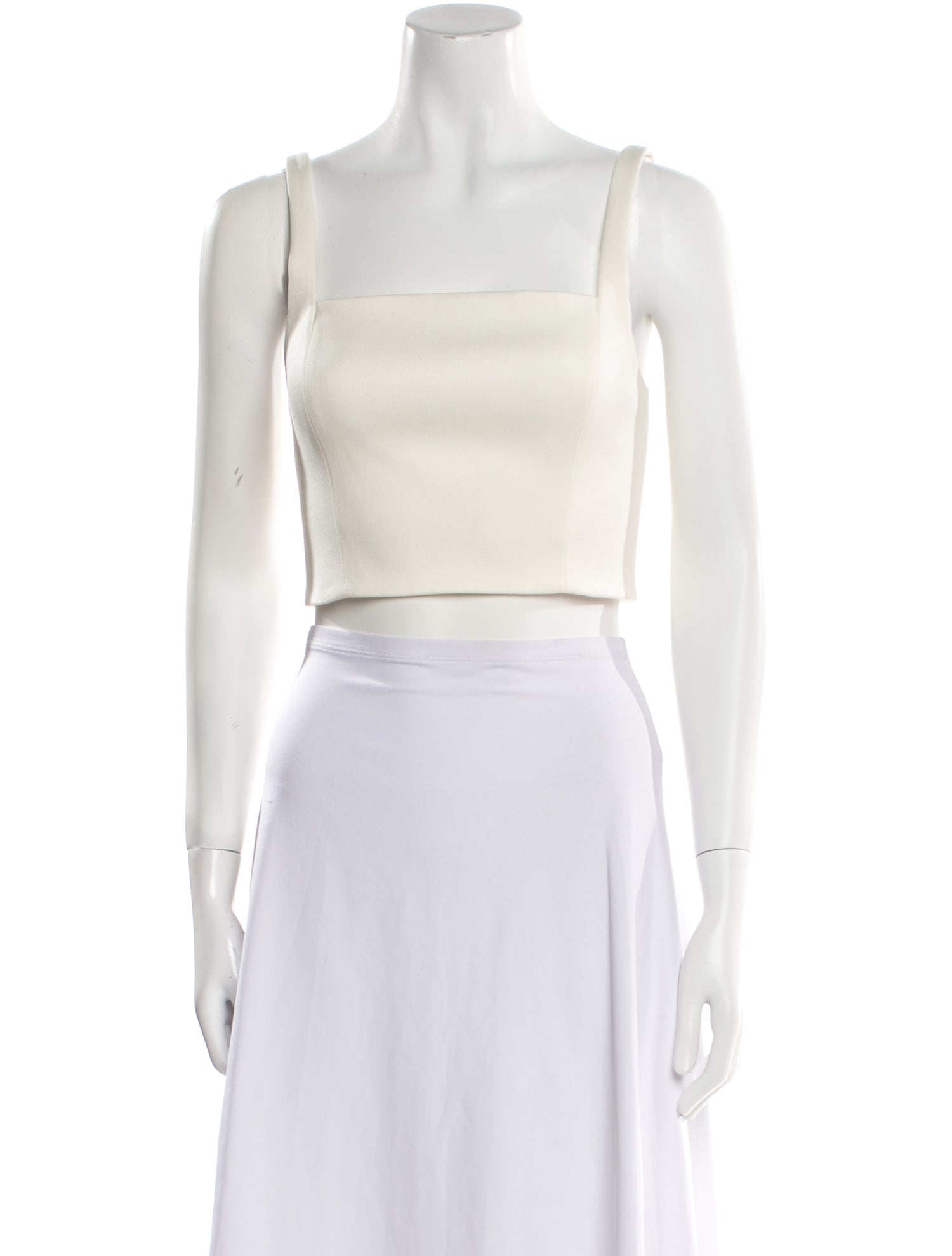 Alice + Olivia Square Neckline Sleeveless Crop Top
