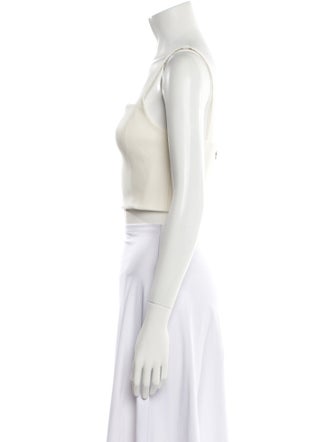 Alice + Olivia Square Neckline Sleeveless Crop Top