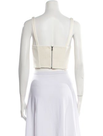 Alice + Olivia Square Neckline Sleeveless Crop Top