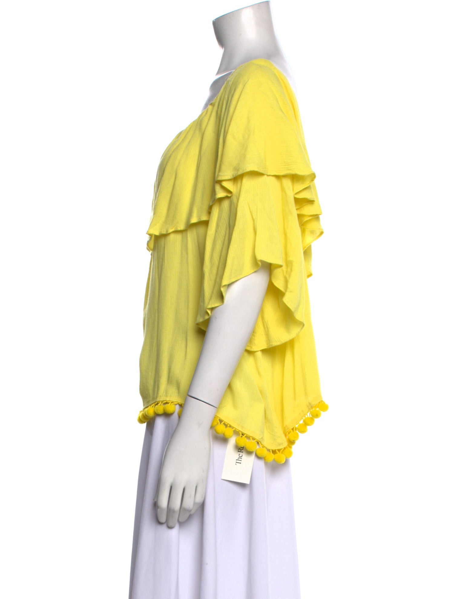 Alice + Olivia Scoop Neck Three-Quarter Sleeve Blouse