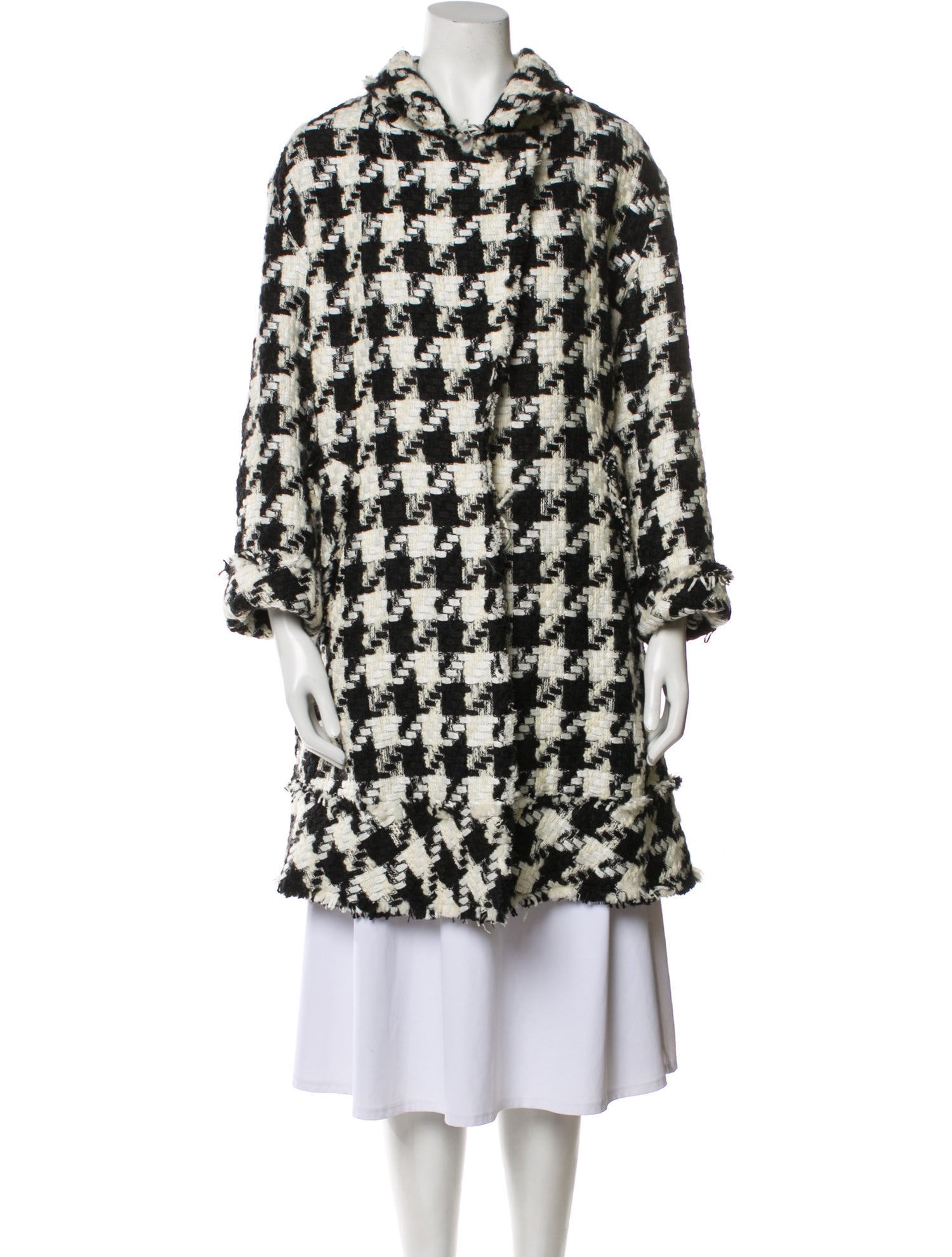 Alice + Olivia Wool Tweed Pattern Coat