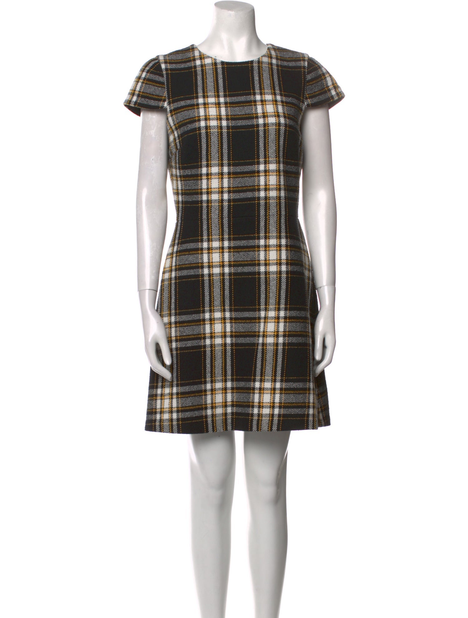 Alice + Olivia Plaid Print Mini Dress