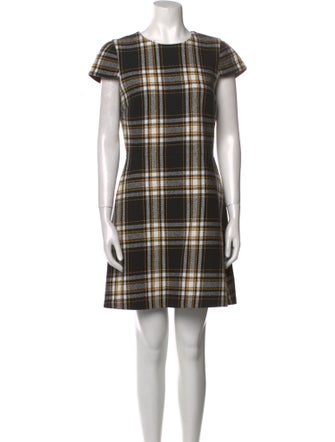 Alice + Olivia Plaid Print Mini Dress