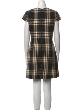 Alice + Olivia Plaid Print Mini Dress
