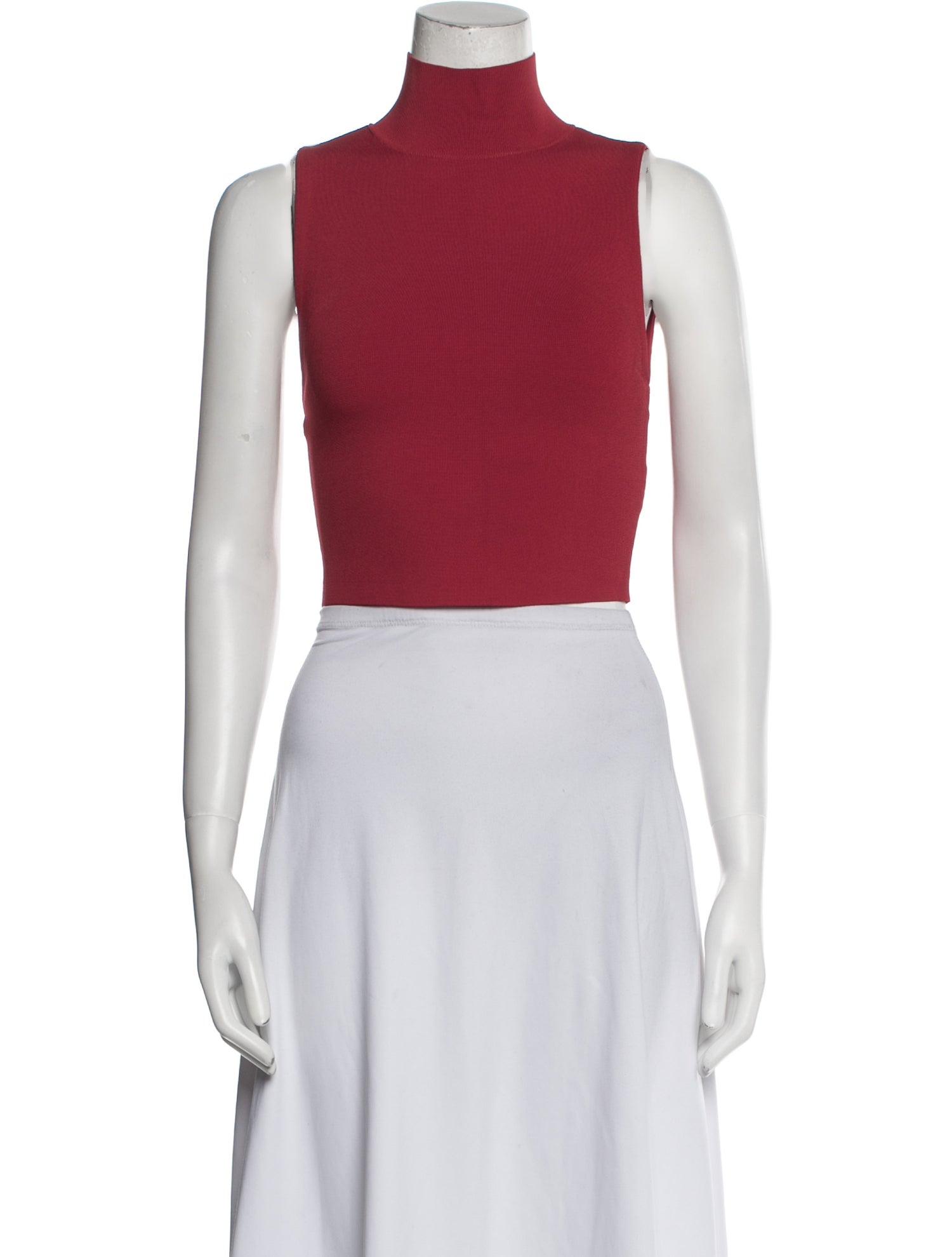 Alice + Olivia Turtleneck Sleeveless Crop Top