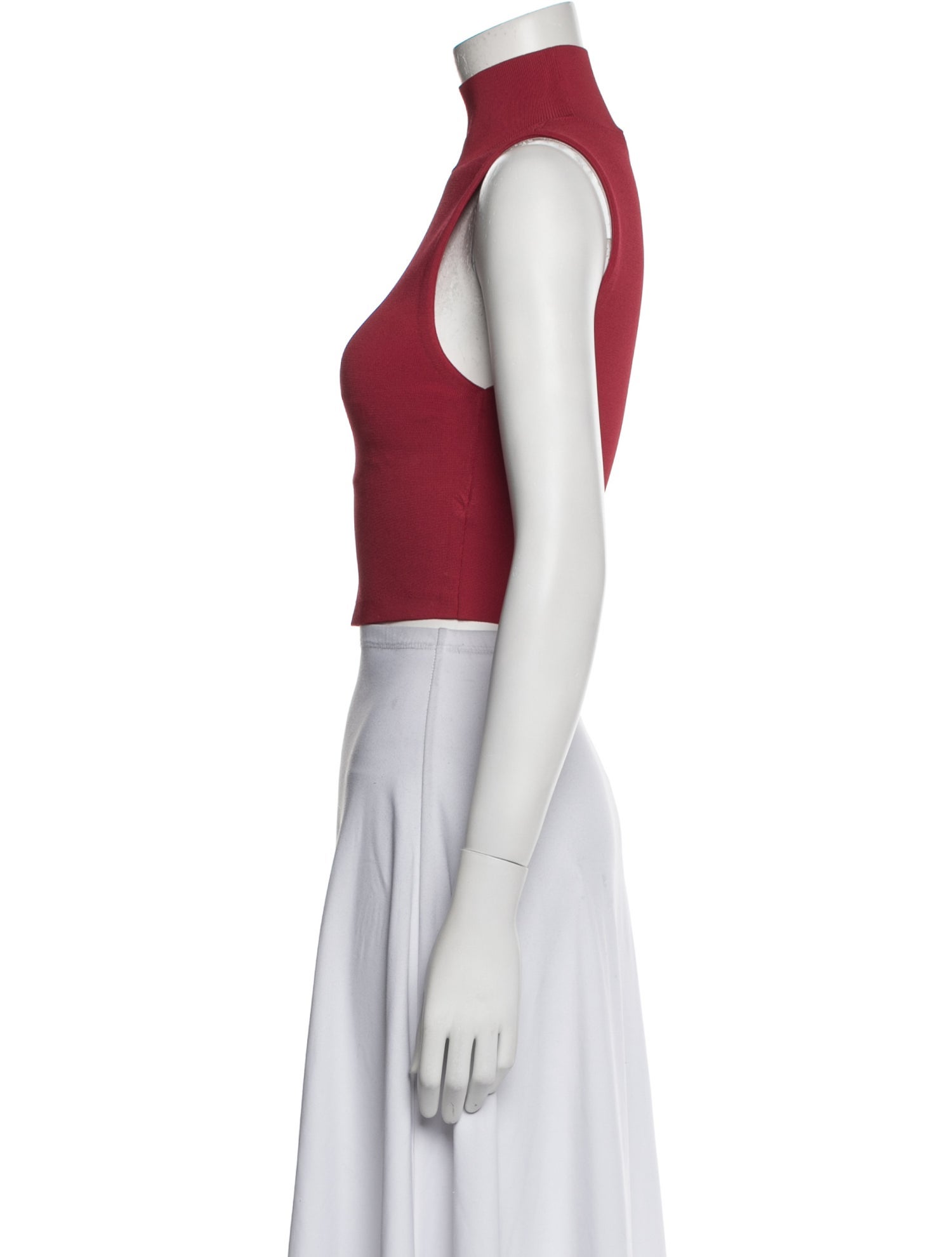 Alice + Olivia Turtleneck Sleeveless Crop Top