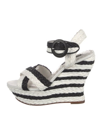 Alice + Olivia Printed Braided Accents Espadrilles